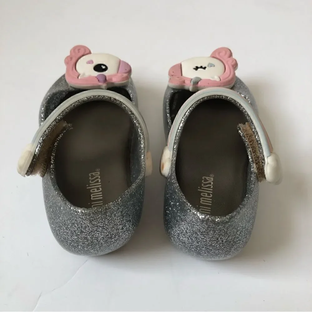 Mini Melissa Ultragirl unicorn silver glitter rubber Mary Jane